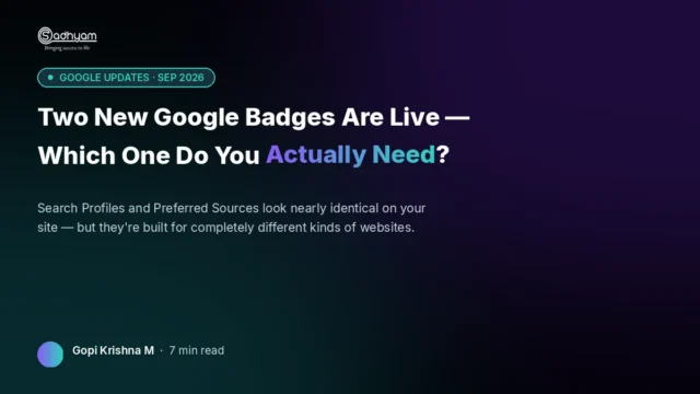 Search Profile Badge vs Preferred Sources Badge: What’s the Difference (and Do You Need Both)?