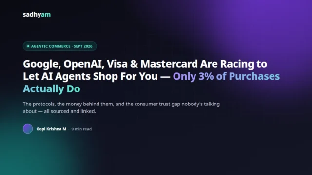 Google, OpenAI, Visa & Mastercard Are Racing to Let AI Agents Shop for You — Only 3% of Purchases Actually Do